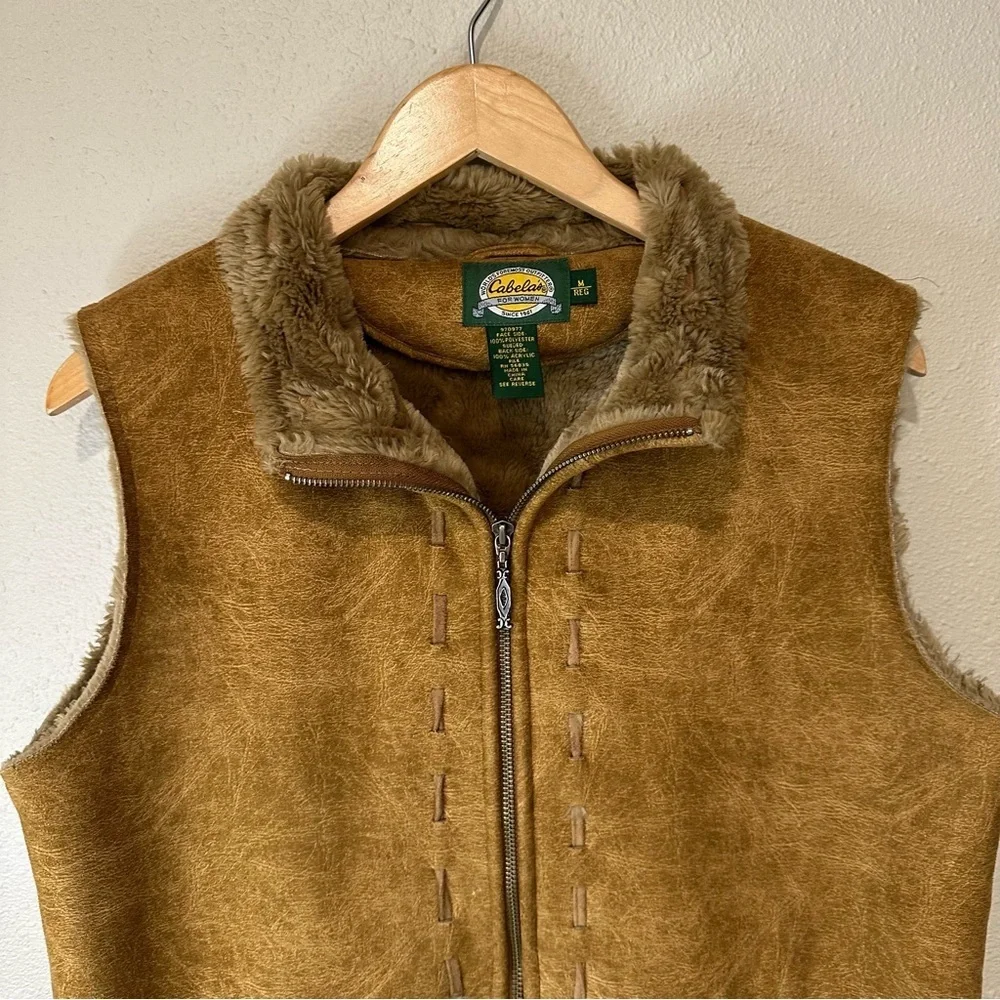 Cabela's Faux Suede Brown Women's Vest